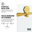 Elan Hart 56-60" W x 76" H Sliding Frameless Shower Door with 3/8" Clear Glass-244612125
