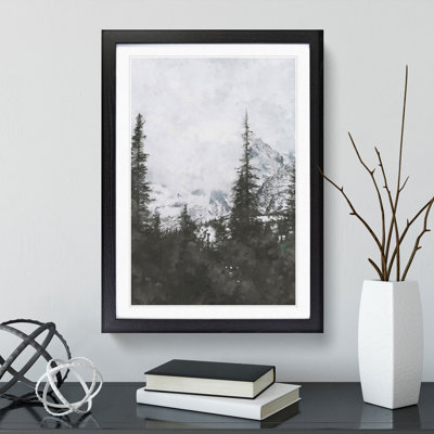 Forest and Mountain Landscape - Framed Print