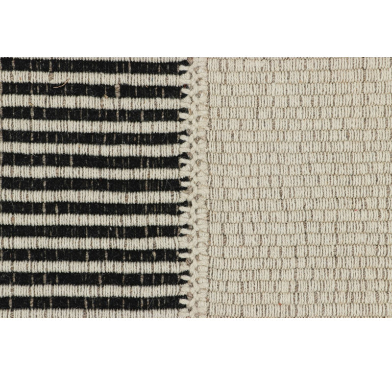 Kilim & Flatwave Hand Knotted Wool Striped Area Rug, Rectangle 8' x 10'