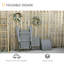 Chaise Adirondack pliante 3 pièces avec repose-pieds et table d'appoint