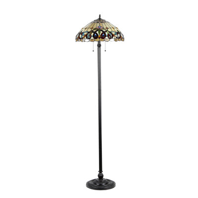 Laurie 65.4'' Red Antique Bronze Traditional Floor Lamp