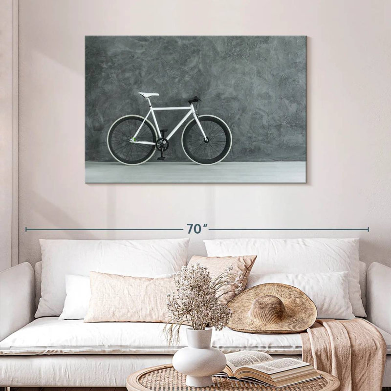 Vélo blanc Mehar, H 30 po x l 45 po