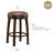 Coomes Swivel Upholstered Faux Leather Counter Stool with Solid Wood Frame-1393844998-1357892488
