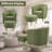Upholstered Barrel Chair with Ottoman-203763087