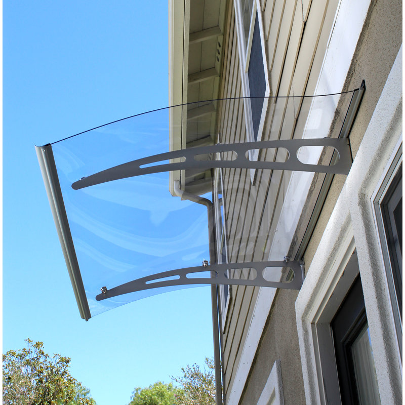 Auvent de porte convexe PA Series, H 7,9 po x l 59 po x P 35,4, Transparent