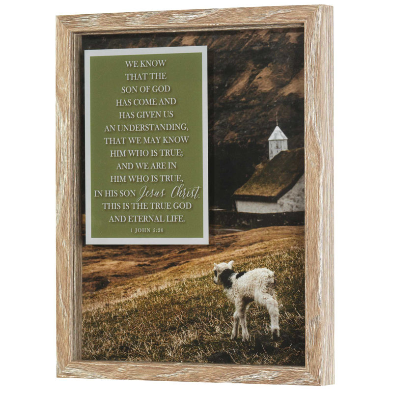 Rustic Framed Outdoor Scene with Inspirational Quote