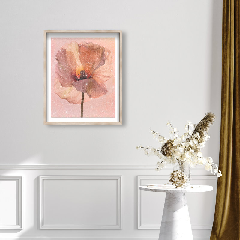 Amber Radiance I Framed Graphic Art, 25.5"H x 21.5"W, Natural Oak Shadowbox