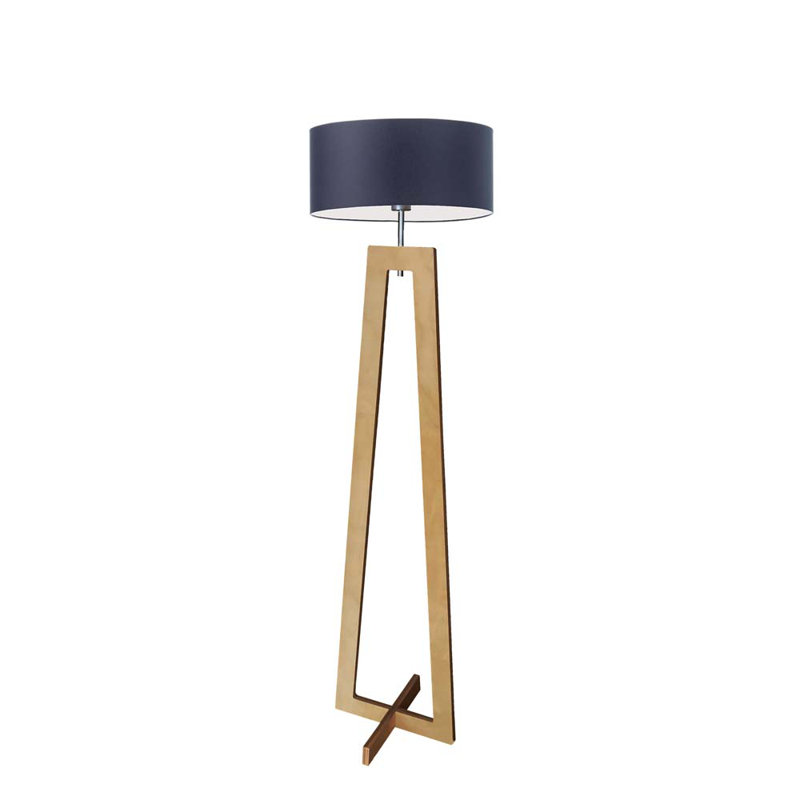 Chakka 148cm Traditional Floor Lamp, Gold, Navy Blue