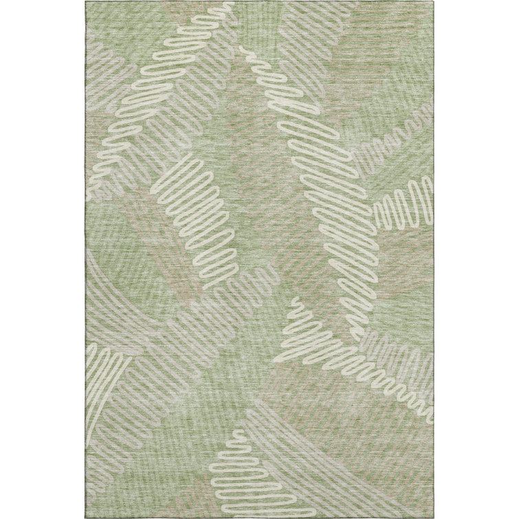 Premium Machine Washable Prisco Aloe Rug