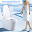 Siège de toilette bidet une pièce Smart Toilette, chasse d'eau automatique et ouverture / fermeture, siège chauffant à température réglable, séchage à l'eau chaude, télécommande, capteur pour le fonctionnement de la housse, modes arrière à lav