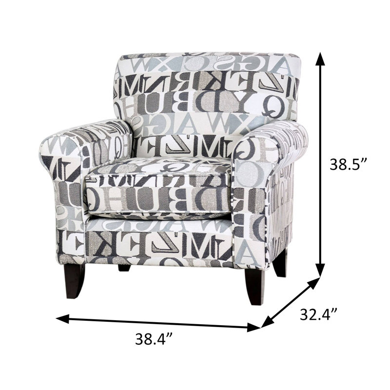Chaise transitionnelle l 38,4 po, lettres