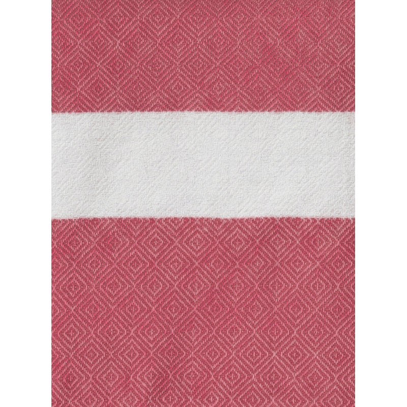 Serviette de plage en coton rouge à rayures rouges Charleston, Rouge