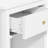  26.77 Inch Wooden Nightstand with One Drawer and One Shelf for Kids and Adults, White with Golden Handle-1527344313