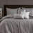 7 PCS Queen Comforter Set Grey