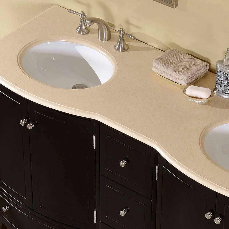 Kyng 60'' Double Bathroom Vanity with Stone Top
