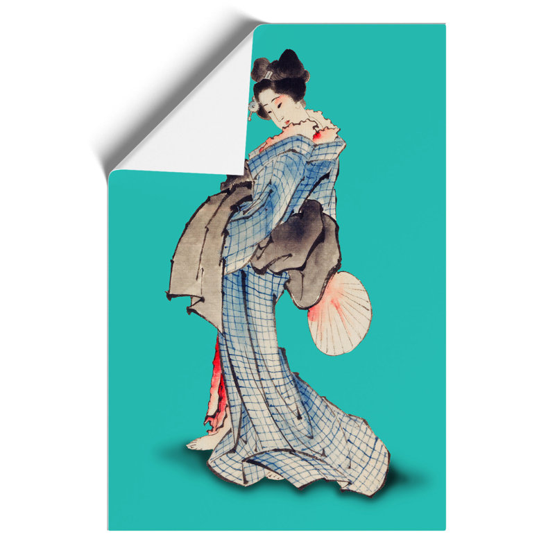 Geisha by Hokusai - Frameless Print, 59cm H x 42cm W x 0.1cm D