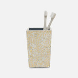 CALLAS, Silver/White, Brush Holder, Square Straight, Lacquered Eggshell.