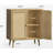 2 Door Rattan Storage Cabinet, Wood Kitchen Sideboard Buffet Console Table With Shelves For Kitchen & Entryway Storage-743420075