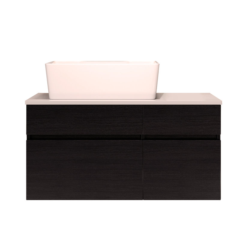 Petit meuble-lavabo flottant simple 31,5 pouces avec lavabo