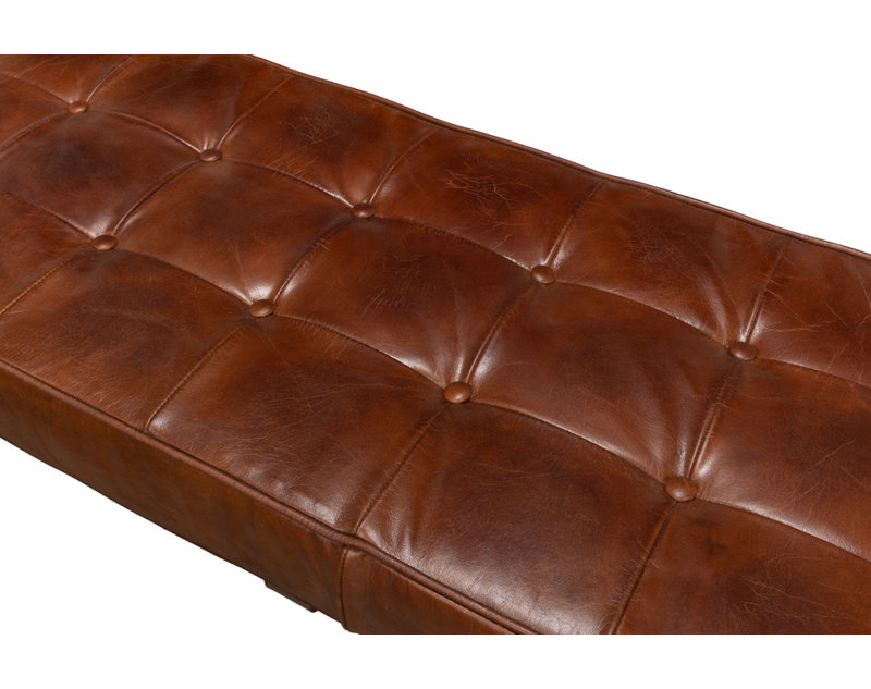 Prince Albert Leather Bench