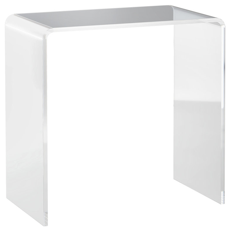 Table basse cascade transparente en acrylique, rectangle de 21 po de long, épaisseur de 15 mm | Idée cadeau