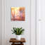 Key storage cabinet, Opens to the left, 30x30x5, Black, Warm colors and delicate plants in the light, 