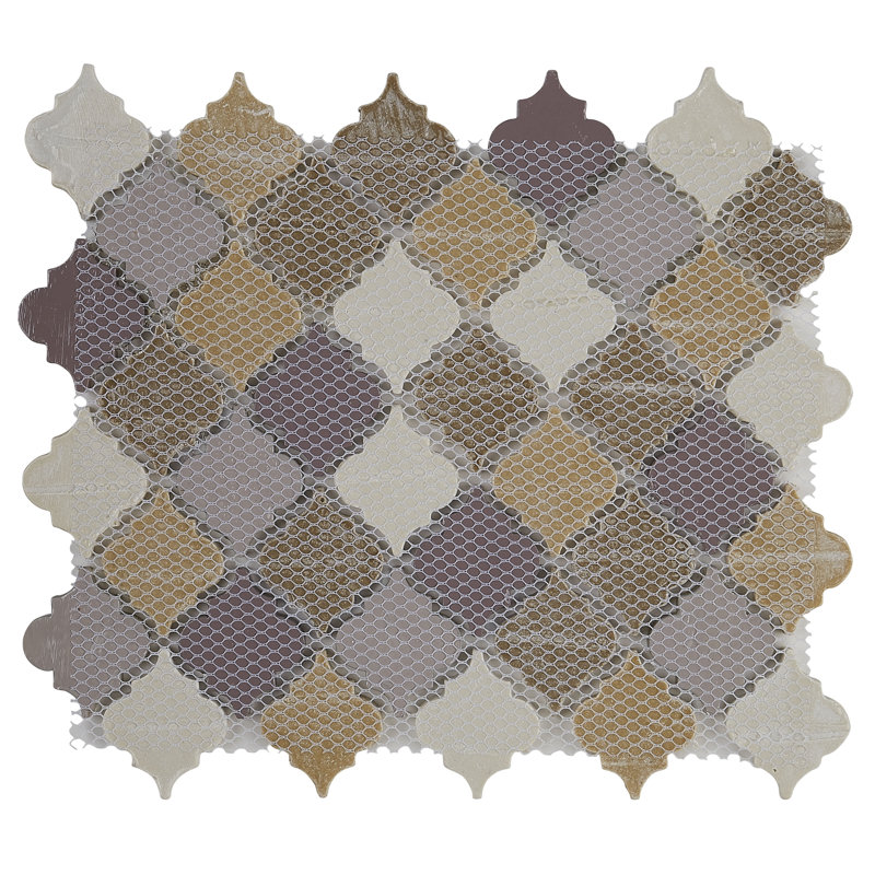 Blanc Et Beige 2” Blanc Et Beige Baroque Mosaic Stone Wall Tile