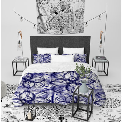 Shibori Luna Polyester Twill Duvet Cover