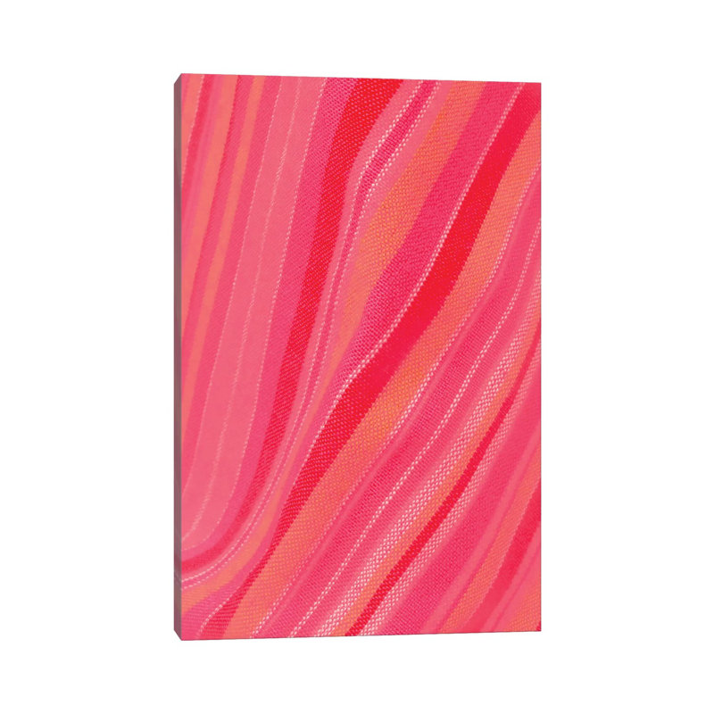 Abstract Stripe Waves Pattern 1 Piece Wrapped Canvas Wall Art, 66.04 cm H x 45.72 cm W x 3.175 cm D