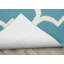 Tapis bleu sarcelle / ivoire touffeté à motif géométrique Boody