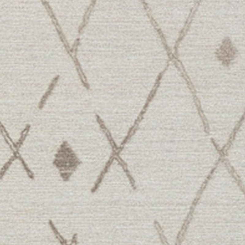Hima Area Rug, Geometric Pattern, Hand Tufted Gray Wool Cotton, Rectangle 5' x 7'