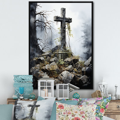 Religious Cross Sacred Solace I - Christianism Canvas Prints