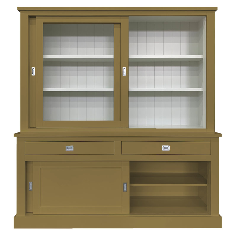 Antione Display Cabinet, Green Brown