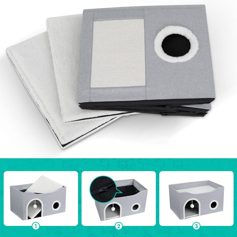Lit pour animaux Frayah, Gris clair