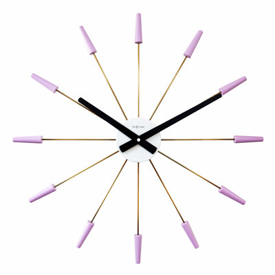Plug-Inn, 23-Inch, Metallic Spoke Wall Clock