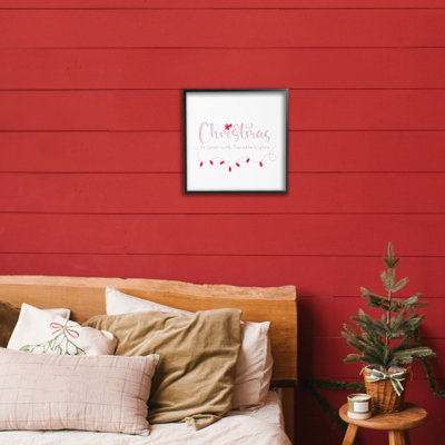 Christmas Is Love with Lights Framed Giclee, design by Lauren Rader