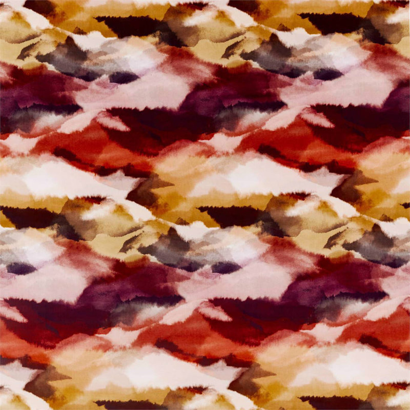 Minako Fabric, Indigo/Fuchsia/Mandarin