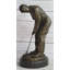 Statue de trophée de sculpture en bronze de papa mâle golfeur, art original fait à la main 17 po x 9 po
