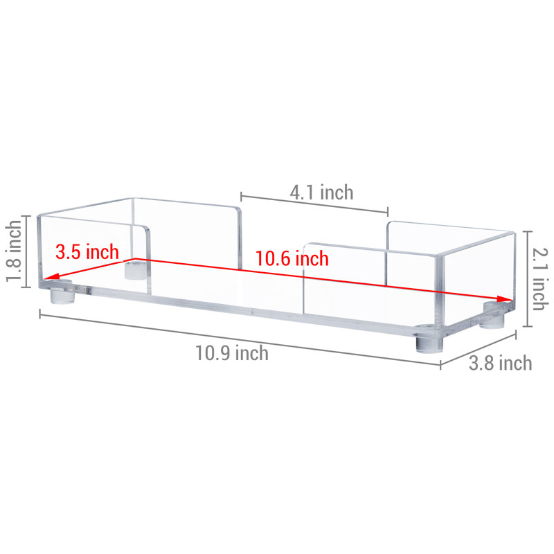 Commercial Grade Clear Disposable Folded Napkin Dispenser