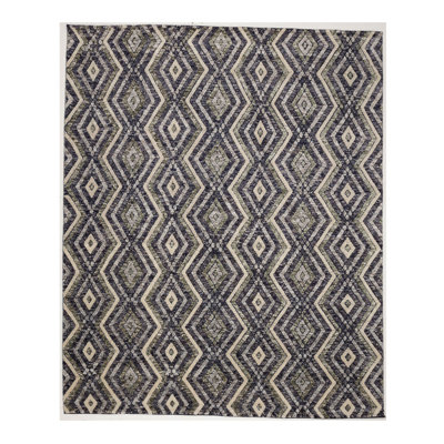 Hand Knotted Chevron Area Rug