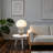 17" H Feather Crystal Table Lamp With Led Bulbs-924191230