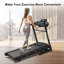 Tapis roulants pour la maison, tapis roulant électrique avec inclinaison automatique, machine de course d'exercice de 3,5 ch pliable, marche, double marchepied avec capteur de pouls à absorption des chocs et haut-parleur Bluetooth APP FITSHOW.