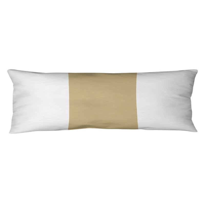 Oreiller de corps en polyester / polyester Arizona Football Stripes, Blanc / milieu doré, Alabama 