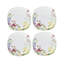 Wildflower Garden 16-Piece Lightweight Chip-Resistant Bone China Dinnerware Set, Service for 4