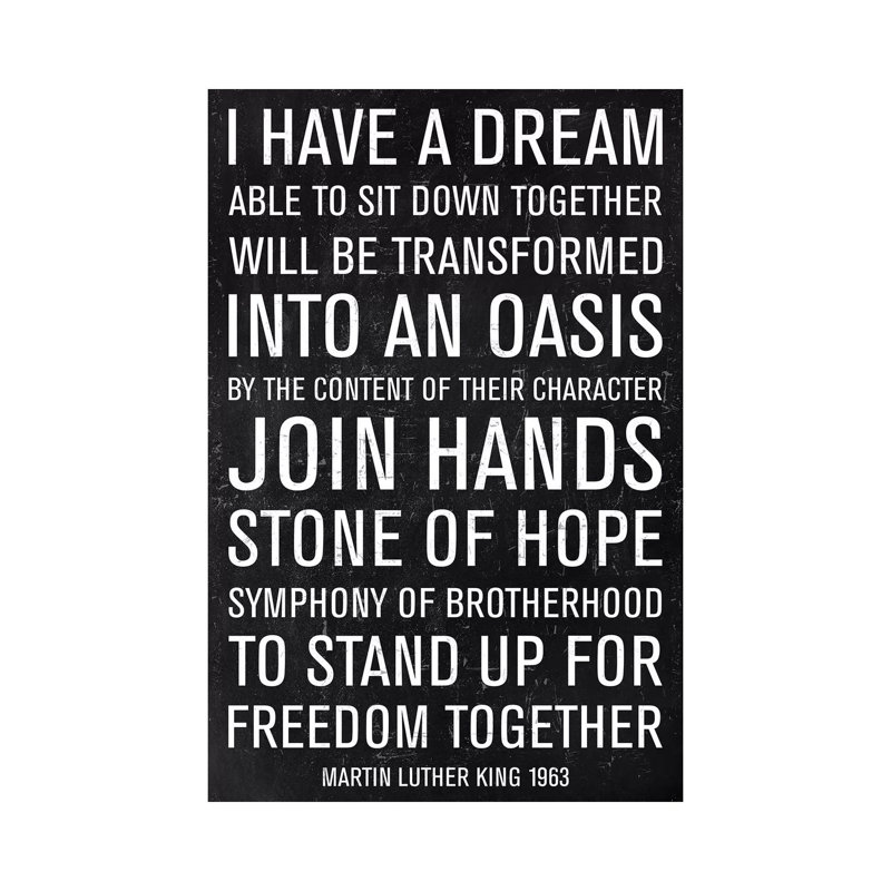 Martin Luther King Speech by PI Studio - Wrapped Canvas Print, 20.32 cm H x 30.48 cm W