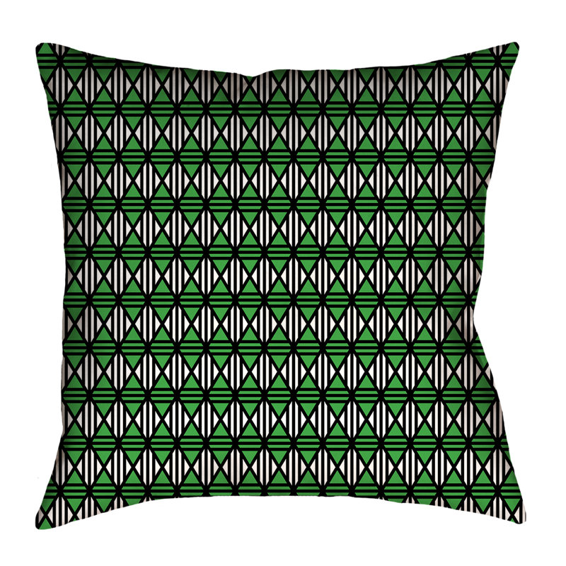 Coussin Katelyn Elizabeth, 14 po x 14 po, Polyester sergé, Vert