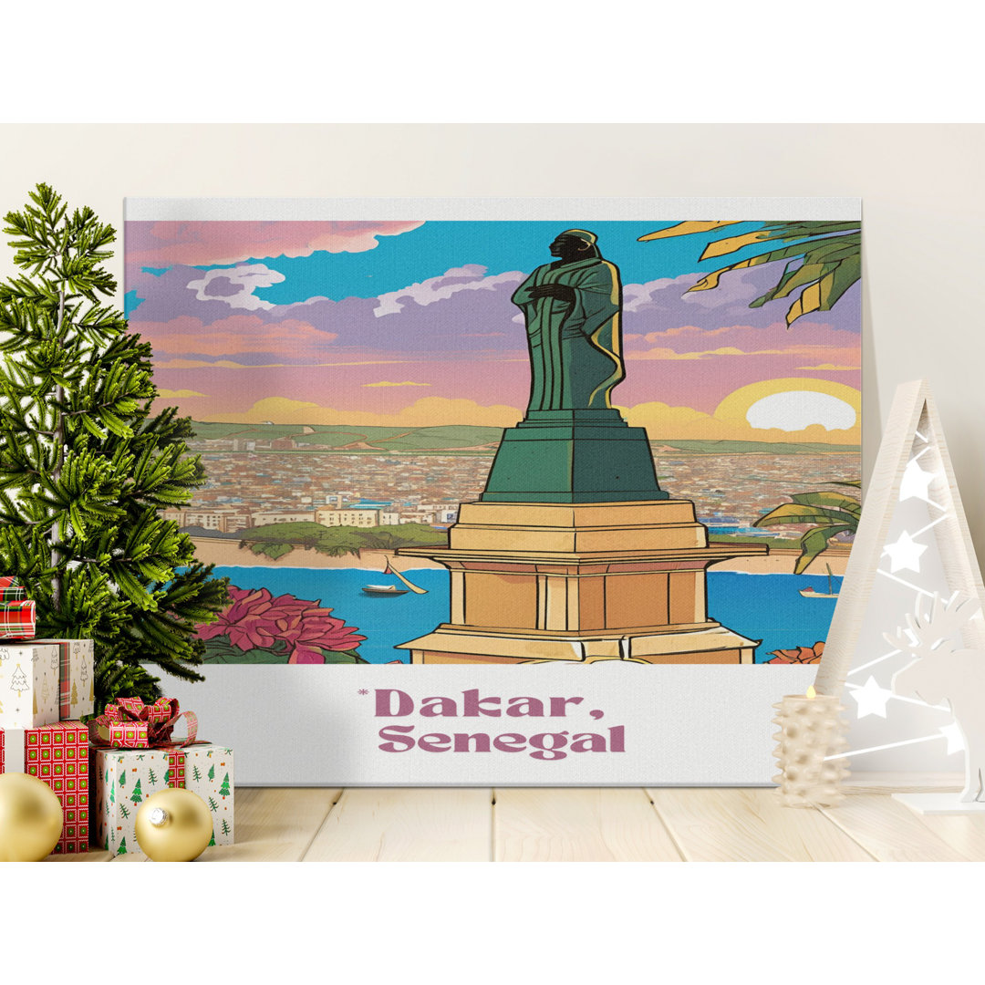 Dakar Senegal Canvas Wall Art, African Renaissance Monument, Gallery Wrapped, Ready to Hang, Modern Decor, Archival Quality, Statement Piece