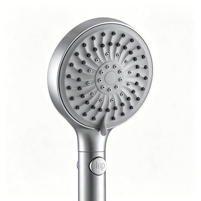 G1/2 Handheld High-Pressure Shower Head with 5 Spray Modes & Hose