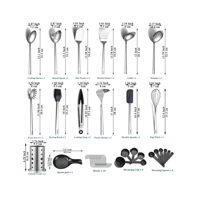 Ebern Designs 40 Utensil Set