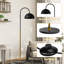 Lampe sur pied arquée 1 lumière moderne en métal 64 po avec interrupteur au pied pour grand angle Abington-798660241